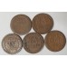 UNITED STATES OF AMERICA 1912D - 1930S . ONE 1 CENT COINS